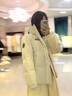 鴨鴨（YAYA）時(shí)空道宇連帽羽絨服女中國(guó)系列防風(fēng)保暖冬季新款韓版寬松面包服 月光白色 M 曬單實(shí)拍圖