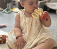 乖奇熊女寶寶純棉背心連衣裙夏季薄款嬰兒童公主花苞裙可愛(ài)小裙子 曬單實(shí)拍圖