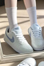 耐克（NIKE）【潮】女鞋夏季新款Court Borough 低幫休閑運(yùn)動(dòng)鞋時(shí)尚百搭白鞋 DV5456-103/白藍(lán) 37.5 曬單實(shí)拍圖