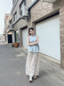 翊尚美花苞裙褲女夏季薄款休閑褲2025最新款小個子寬松顯瘦冰絲闊腿褲子 彩色小花 【花苞帶內(nèi)襯防走光】 M 【適合101-120斤】 曬單實拍圖
