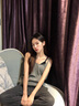 皓娥露背無(wú)袖針織小吊帶背心女馬甲夏季性感辣妹寬松韓系慵懶風(fēng)上衣 【灰色】均碼 曬單實(shí)拍圖