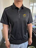 吳衣斯夏季短袖速干工作服POLO衫定制企業(yè)logo繡印工服4S店汽修勞保服 石耀黑拼鋼鐵灰上衣涼爽速干 石 M /165 曬單實(shí)拍圖