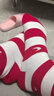 浪莎（LangSha）25年新品【任嘉倫明星同款安心品質(zhì)】應援襪紅色純棉女款10A抗菌 曬單實(shí)拍圖