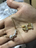 大福品牌清倉18K金耳環(huán)簡約時尚珍珠法式高級輕奢耳釘女配飾專柜耳飾 珍珠 曬單實拍圖