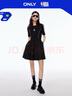 ONLYNBA聯(lián)名款休閑高腰傘裙短款連衣裙女|123207062 H1Z 黑色BLACK S (160) 80A 曬單實拍圖