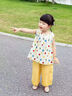 史努比女童連衣裙夏季2025新款洋氣兒童童裝碎花裙子女孩夏裝時(shí)髦公主裙 黃色 120 建議身高111-120cm 曬單實(shí)拍圖
