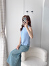 Teenie Weenie小熊女裝毛衣2025夏季新款復(fù)古簡(jiǎn)約休閑學(xué)院無(wú)袖毛衫 淺藍(lán)色 S 曬單實(shí)拍圖