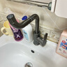 高品質(zhì)洗臉盆水龍頭家廚房洗手盆衛(wèi)生間面盆冷熱萬向機械臂龍頭 【槍灰冷熱】萬向旋轉(zhuǎn)+80cm管 曬單實拍圖