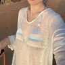 LZJV防曬衫V領罩衫女夏季薄款外搭設計感小眾冰絲T恤套頭透視長袖上衣 白色v領防曬衫 XL 建議115-130斤 曬單實拍圖