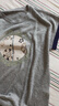 Basic House/百家好撞色提花刺繡針織衫24夏新款國風(fēng)圓領(lǐng)短袖上衣 灰色 M 115-125斤 曬單實拍圖