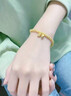 六桂福珠寶 LIU GUI FU JEWELRY黃金兩世歡手鏈女2克足金轉運珠蓮蓬手串純金鐲子生日禮物送女友 金重2.86g 手圍約15厘米 曬單實拍圖