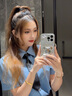 RIK SMITS適用蘋(píng)果16promax手機殼鏡面iphone15新款13/14pro手鏈pro小眾高級感保護套輕奢高級感鑲鉆帶掛繩 漸變銀色羽毛 米妮鏡子-電鍍鏡框+白水晶手鏈繩 iPhone 1 曬單實(shí)拍圖