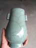 龍泉青瓷陳衛(wèi)星 哥窯手工作品 官窯·貫耳瓶 花器擺件花道工藝 曬單實拍圖
