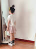 G.DUCKKIDS女童裙子2025新款夏裝百褶裙秋裝中大童學(xué)院風半身裙夏季兒童短裙 粉色 110 曬單實拍圖