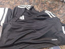 阿迪達(dá)斯（adidas）童裝25春兒童足球運(yùn)動(dòng)短袖比賽球衣男中大童吸濕快干T恤 JJ0052黑 曬單實(shí)拍圖