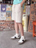 杰克·瓊斯（JACK&JONES）男裝25年工裝短褲男士夏季外穿五分褲休閑中褲寬松速干彈力沙灘褲 C13羽毛灰 L (180) 曬單實拍圖