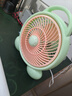 優(yōu)米帕手提電風(fēng)扇家用臺式轉頁(yè)扇輕音辦公室臺扇床上小風(fēng)扇學(xué)生宿舍 清新粉綠色 標配自帶1.3米線(xiàn) 曬單實(shí)拍圖
