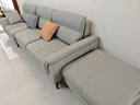 慕思（de RUCCI）科技布藝沙發(fā)客廳新款小戶(hù)型三人位直排真皮 海綿款[雅致灰]-科技布 小三人直排 22m 曬單實(shí)拍圖