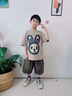 G.DUCKKIDS小黃鴨兒童裝男童夏裝套裝中大童男孩夏季運(yùn)動(dòng)夏款薄款酷帥氣潮 咖綠 160 cm 曬單實(shí)拍圖
