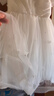 蘿卜唄唄（LUOBOBEIBEI）女童禮服兒童生日公主裙花童婚紗裙主持鋼琴演出服 白色裙子 150  曬單實拍圖