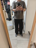 倉石一樹 KAZUKI KURAISHI夏季美式復(fù)古竹節(jié)短袖T恤男亨利衫潮牌休閑男裝 深灰色 L 曬單實(shí)拍圖