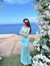 哈魯?shù)戏ㄊ叫愿械鯉нB衣裙女2025夏季純欲風(fēng)收腰顯瘦包臀海邊度假魚尾裙 綠色 均碼 （108斤以內(nèi)） 曬單實(shí)拍圖