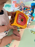 寶寶音樂嬰兒手拍拍鼓幼兒1-3歲月起敲打玩具六面體兒童益智早教 多功能益智早教六面鼓-橘黃色 80%用戶選擇高配【充電版】 曬單實拍圖