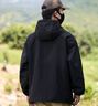 JEEP SPIRIT夾克男秋季休閑連帽外套男戶外運(yùn)動(dòng)防風(fēng)百搭風(fēng)衣男 黑色3XL 曬單實(shí)拍圖