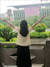 CTOX夏季溫柔系穿搭女2025新款日系休閑慵懶風(fēng)氛圍感設(shè)計(jì)感襯衣兩件套 上衣+黑色半身裙(兩件套) M 95-105斤 曬單實(shí)拍圖