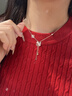 PLATONIC足銀四葉草項(xiàng)鏈女輕奢高級(jí)感吊墜女生日情人節(jié)禮物送女友老婆實(shí)用 流蘇四葉草玫瑰金【默認(rèn)禮盒】 曬單實(shí)拍圖