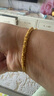 中國黃金（CHINA GOLD）碎金子黃金手鏈女足金盤(pán)纏金手串轉運珠國慶中秋節禮物送女友老婆 足金碎金子手串約2.7g*甄選禮盒 曬單實(shí)拍圖
