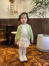 波步嬰兒針織衫開(kāi)衫秋裝女寶寶外套洋氣嬰幼兒毛衣春秋款女童毛線衣服 【綠色】6608 90 曬單實(shí)拍圖