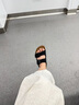 Devo Life的沃軟木拖鞋男女同款情侶絨面夏季勃肯鞋一字涼鞋休閑拖鞋2618 黑色反絨牛皮 36 （建議拍小一碼） 曬單實(shí)拍圖