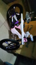 飛鴿（FG FLYING PIGEON）鎂合金免安裝前后減震兒童自行車(chē)男女中小學(xué)生雙碟剎腳踏山地單車(chē) 變速粉紫色整車(chē)發(fā) 碼足勿貪大 鎂合金22寸建議140-165cm左右 曬單實(shí)拍圖