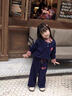 靚貝城堡女童秋裝套裝2025新款女寶寶洋氣時(shí)髦學(xué)院兒童休閑運(yùn)動(dòng)衛(wèi)衣兩件套 藏青色 120 曬單實(shí)拍圖
