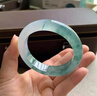 緬甸冰種晴水翡翠手鐲飄花圓條貴妃玉鐲a貨正品飄綠花玉石女款 曬單實(shí)拍圖