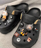 卡luo馳crocs 特林洞洞鞋夏季男女情侶款沙灘鞋軟底外穿涼拖鞋 黑色 39 曬單實(shí)拍圖