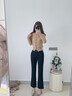 塔馳密司 TOUCH MISS輕奢微喇顯瘦親膚通勤休閑褲子九分喇叭褲子女2025春 黑色 27 曬單實拍圖