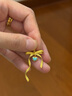 曼卡龍黃金吊墜baby藍小心結(jié)足金掛墜蝴蝶結(jié)5G可愛禮物七夕情人節(jié)禮物 2.43g 曬單實拍圖