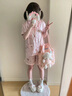 另約冰絲睡衣女款夏季涼感短袖短褲2025新款日系可愛(ài)小兔子家居服套裝 50800 粉格兔子 L 曬單實(shí)拍圖