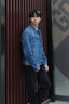 Calvin KleinJeans【涼感】25春夏男士ck美式復(fù)古翻領(lǐng)牛仔夾克外套4LB772G WAH-牛仔藍(lán) M 曬單實(shí)拍圖