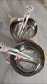 菲藝雅兒童餐具寶寶注水保溫碗吸盤碗碗勺叉筷套裝嬰兒輔食碗防燙防摔 粉色注水碗+水杯+叉勺+筷+盒 曬單實拍圖