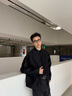 樂著LEZORA靜奢the*row同款桑蠶絲羊毛 新中式立領(lǐng)夾克外套男 黑色 S 曬單實拍圖