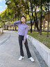 NICKYBABY女童外套春秋運動服上衣兒童2025新款軟殼衣女大童訓(xùn)練瑜伽服套裝 10153紫色 120 cm 曬單實拍圖