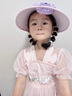 語嬉兒童庫洛米發(fā)光蝴蝶結(jié)空頂防曬帽女童夏季遮陽帽帶風(fēng)扇太陽帽子 紫色庫洛米【風(fēng)扇帽】3-12歲 均碼 曬單實拍圖