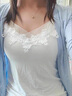 晨芙莫代爾吊帶背心女夏季西裝內搭性感蕾絲打底衫短款美背彈力棉上衣 白色 L 建議98-106斤 曬單實(shí)拍圖