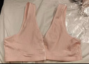 晴碧琳【2件裝】哺乳內(nèi)衣背心式孕婦文胸罩產(chǎn)后喂奶薄款棉懷孕期用 背心式哺乳文胸【粉色+香檳】 XL(110-125斤) 曬單實(shí)拍圖