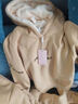 語(yǔ)縵加厚衛衣套裝新款運動(dòng)服女冬季時(shí)尚休閑加絨加厚連帽三件套女冬裝 8225卡其 2XL (120-130斤) 曬單實(shí)拍圖