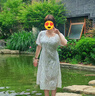 FOX.G碎花連衣裙女士裙子夏天女裝2025夏季新款少女感純欲新品衣服長裙 韓版仙女泡泡袖碎花長裙 XL 【建議120-135斤】 曬單實拍圖