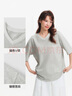森馬（Semir）短袖T恤女中長(zhǎng)款V領(lǐng)蕾絲繡花2025夏oversize上衣氣質(zhì)109325100033 曬單實(shí)拍圖